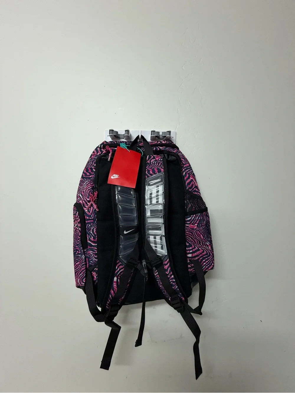 Pink and Navy Patterned Men's Backpack - Stylish Everyday Carry